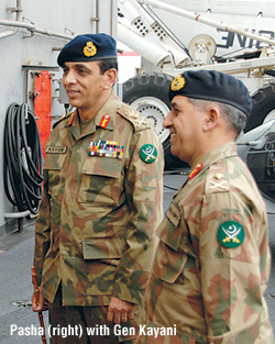Pasha (right) with Gen Kayani